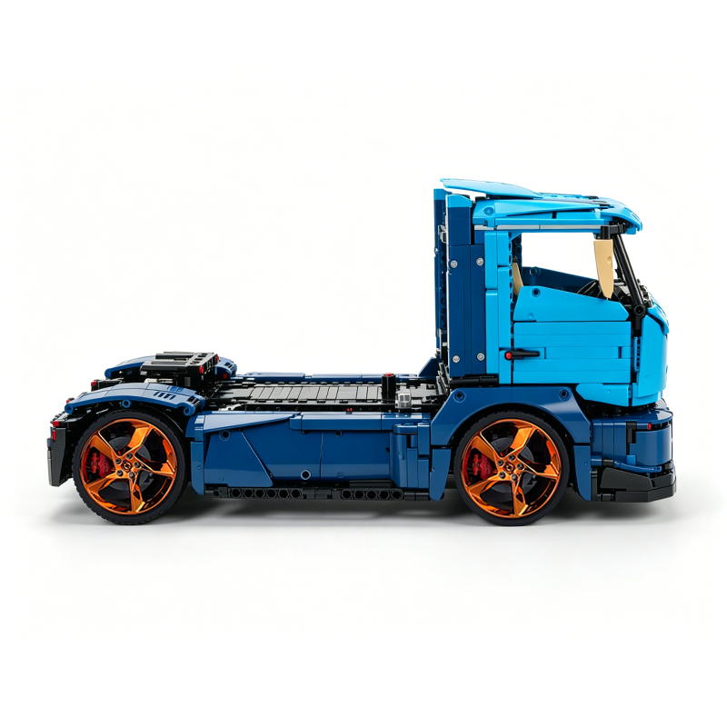 MOC-88792 1:11 Sports Car Race Truck Building Block Set 2064pcs Collectible Model Kit with Custom Wheels