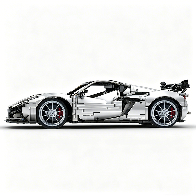 MOC-216686 1:8 Sports Car Corvette ZR1 2025 Building Block Set 3646pcs Collectible Model Kit with Custom Wheels