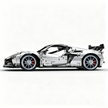 MOC-216686 1:8 Sports Car Corvette ZR1 2025 Building Block Set 3646pcs Collectible Model Kit with Custom Wheels