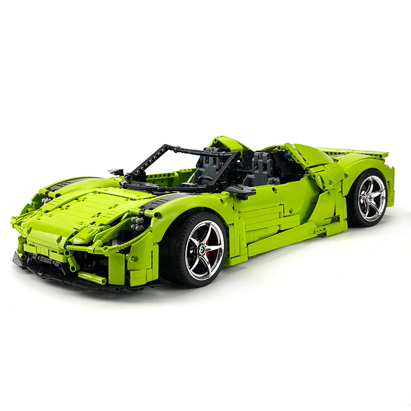 MOC-159171 1:8 Sports Car Porsche 918 Building Block Set 2266pcs Collectible Model Kit with Custom Wheels