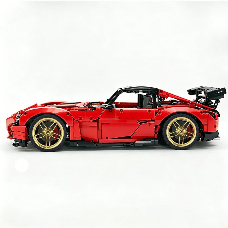 MOC-73939 1:8 Sports Car AMG GT R Black Series Building Block Set 2456 pcs Collectible Model Kit with Custom Wheels