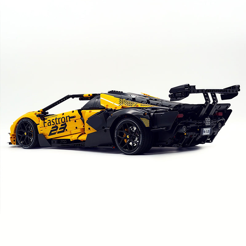 TGL-SCV12 1:8 Sports Car Lamborghini Custom Yellow Building Block Set 4100pcs Adult Collector Collectible Model Kit