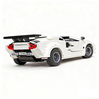 White Supercar compatible with 10295 building blocks