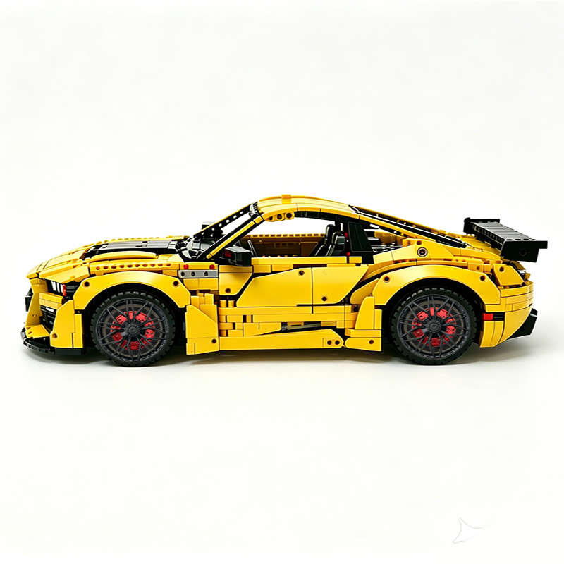 MOC-165802 1:8 Sports Car Ford Mustang Shelby GT500 Concept Building Block Set 3152pcs Collectible Model Kit with Custom Wheels