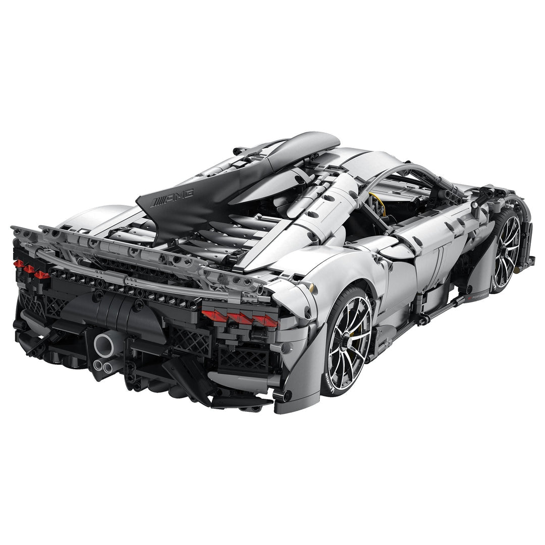 CaDA C61503W Mercedes-AMG ONE Builidng Block Set, 1:8 Mercedes AMG Speed Champion Brick Model with Ejection Start Gameplay, Super Car Collection Toy Sets for Adults