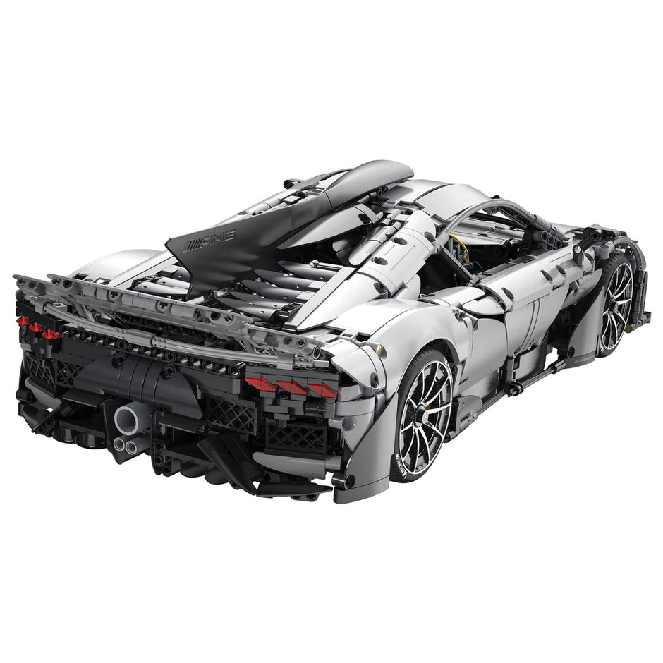 CaDA C61503W Mercedes-AMG ONE Builidng Block Set, 1:8 Mercedes AMG Speed Champion Brick Model with Ejection Start Gameplay, Super Car Collection Toy Sets for Adults
