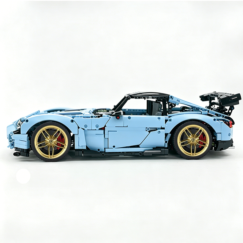 MOC-73939 1:8 Sports Car AMG GT R Black Series Building Block Set 2456 pcs Collectible Model Kit with Custom Wheels