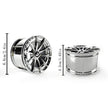Benz Style 1:8 Building Block Wheel Rims 6.6×4.2cm, Compatible with Technic 42115 42083, 5 Electroplated Color Options, MOC Supercar Model Mod Accessories