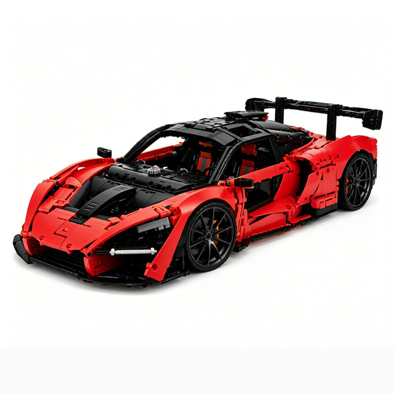 1:8 Scale McLaren Senna-Inspired Supercar MOC Building Blocks Set, 3703-Piece Sports Car Model Kit