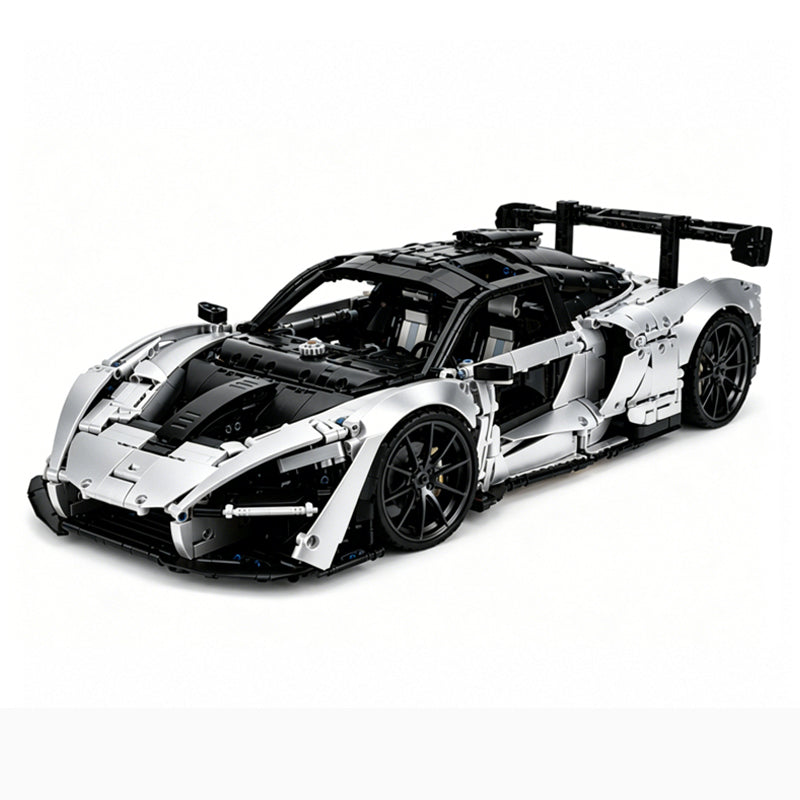 1:8 Scale McLaren Senna-Inspired Supercar MOC Building Blocks Set, 3703-Piece Sports Car Model Kit