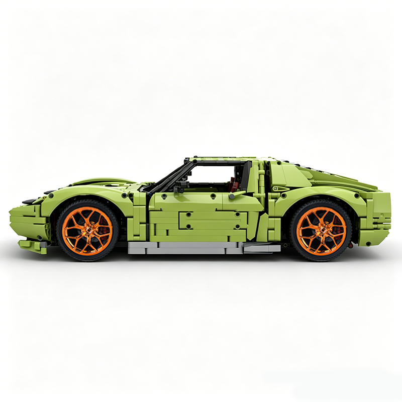 MOC-119000 1:8 Sports Car Lamborghini Miura Concept Building Block Set 3435pcs Collectible Model Kit with Custom Wheels
