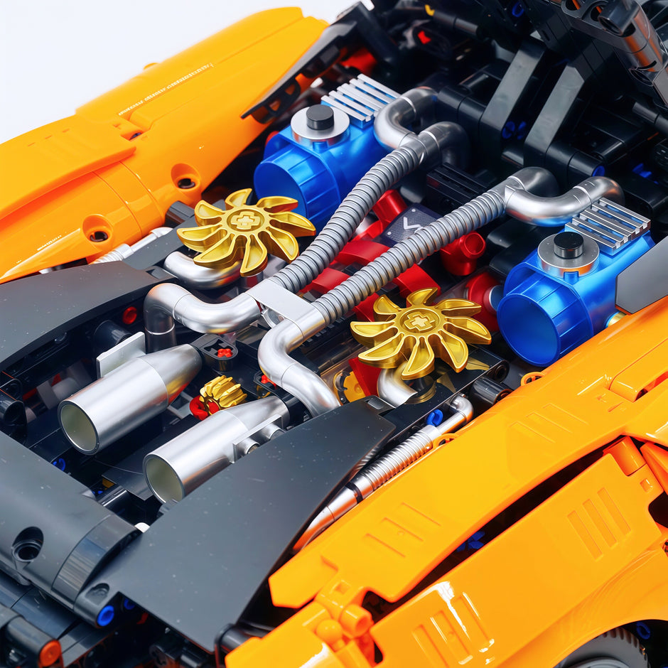 GULY-10650 1:8 Sports Car McLaren W1 Building Block Set 3466pcs Adult Collector Collectible Model Kit