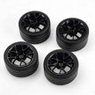 35187 1:8 Scale Building Block Wheel Rims, Size 6.5cm x 4.4cm, 4 Colors Available Black-Gold, Silver, Blue-White, Black, Compatible with Technic 42115 42083 MOC Car Model, Building Brick Modification Upgrade Parts