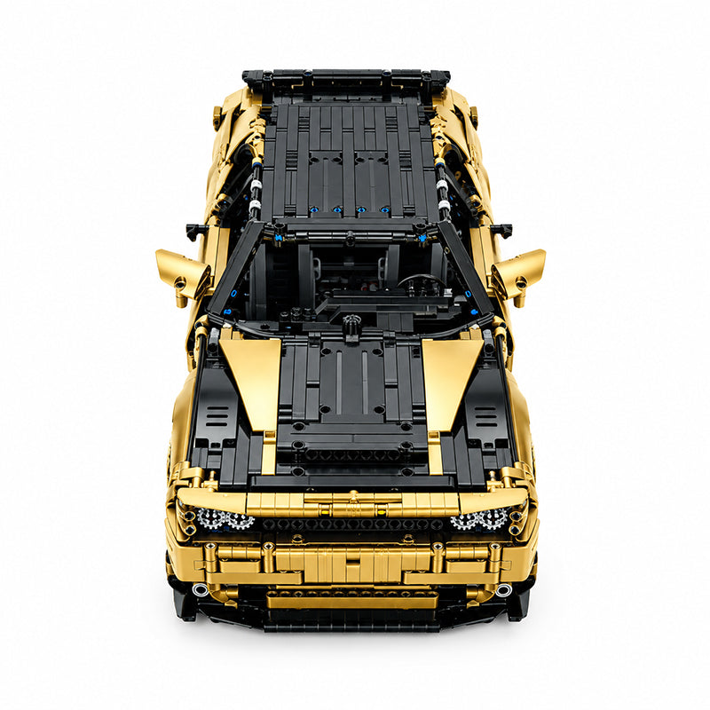MOC-152910 1:8 Scale Muscle Car Building Blocks Model, 3300 PCS Technic Static Vehicle Building Bricks Set, Adult Collectible Construction Toy Gift with PDF Instruction