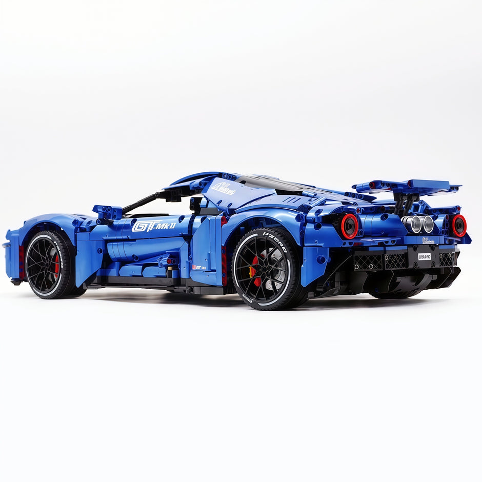 TGL-T5042 1:8 Sports Car Ford GT Custom Painted Blue Building Block Set 3056pcs Adult Collector Collectible Model Kit