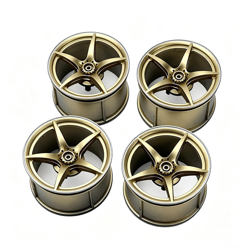 MOC Building Block 6# Wheel Rims 6.5cm Outer Diameter 4.4cm Width, 1:8 Scale Technic Car Replacement Parts Compatible with 42115 42083, 6 Colors, Rims Only or Rims + Tires Combo