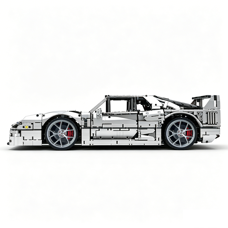 MOC-140404 1:8 Sports Car Ferrarі F40 Building Block Set 3603pcs Collectible Model Kit with Custom Wheels