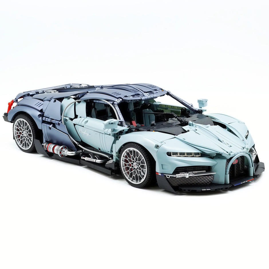 GULY-10648 1:8 Sports Car Bugatti Tourbillon Building Block Set 3719pcs Adult Collector Collectible Model Kit