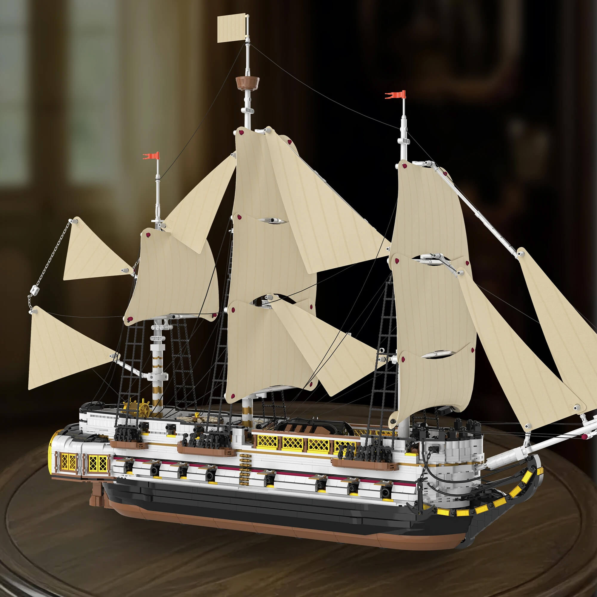 66048 Endeavour Sailing Ship Imperial Age Warship 3555pcs