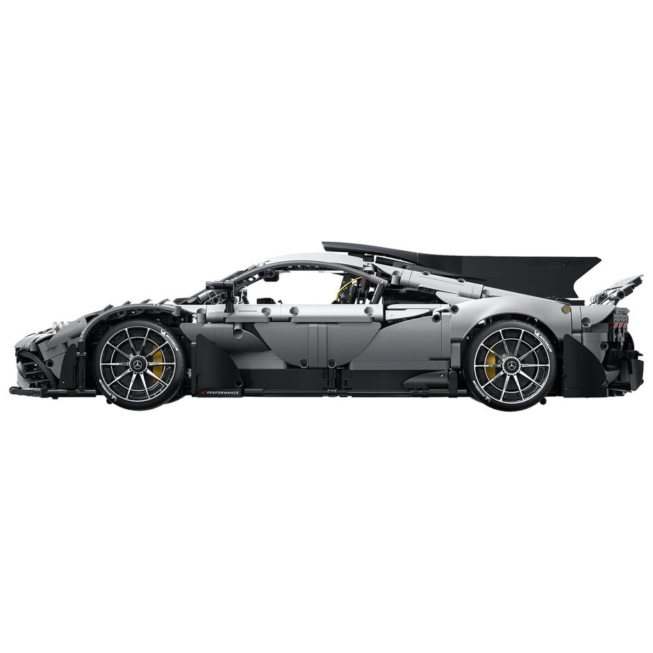 CaDA C61503W Mercedes-AMG ONE Builidng Block Set, 1:8 Mercedes AMG Speed Champion Brick Model with Ejection Start Gameplay, Super Car Collection Toy Sets for Adults