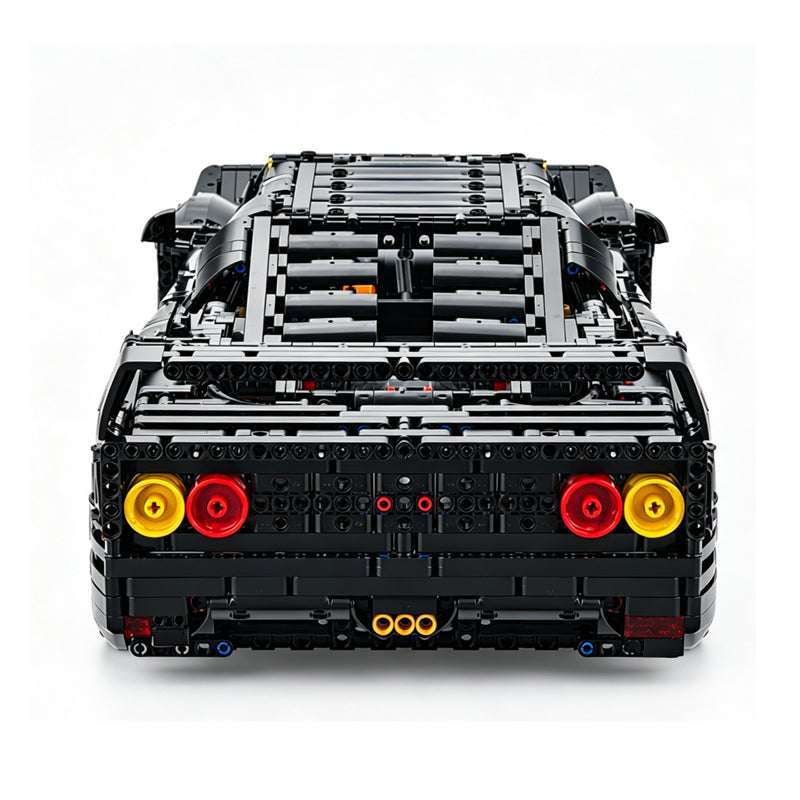 MOC-273570 Black Ferrarl F40 1:8 Scale Building Block Car | 3223 Pieces Ultimate Sports Car Model Kit