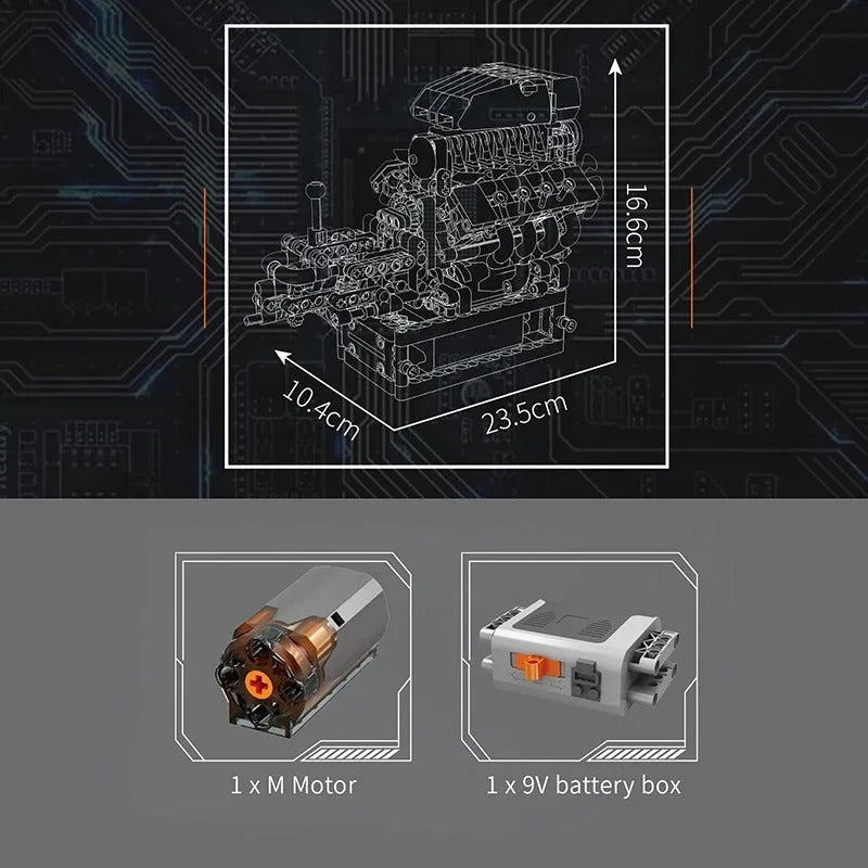 The Iconic V8 Supercharger Engine 854pcs