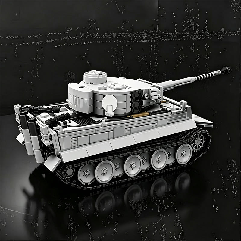 TK8001 1:8 Tiger I Tank Building Blocks, 1544 PCS WW2 Military Tank Model, Adult Collectible Building Brick Gift