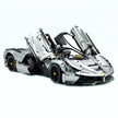 CADA-C61505 1:8 Sports Car LaFerrari Custom Silver Building Block Set 4739pcs Adult Collector Collectible Model Kit
