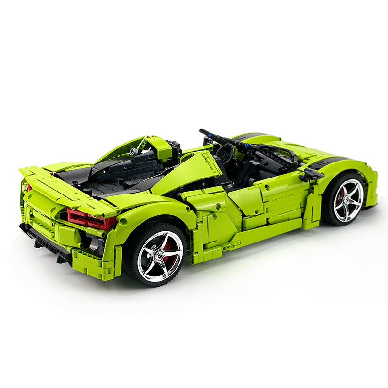 MOC-159171 1:8 Sports Car Porsche 918 Building Block Set 2266pcs Collectible Model Kit with Custom Wheels