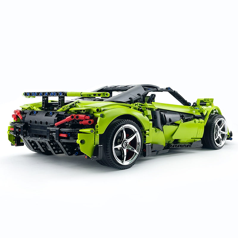 MOC-190653 1:8 Sports Car McLaren 600LT Building Block Set 2688pcs Collectible Model Kit with Custom Wheels