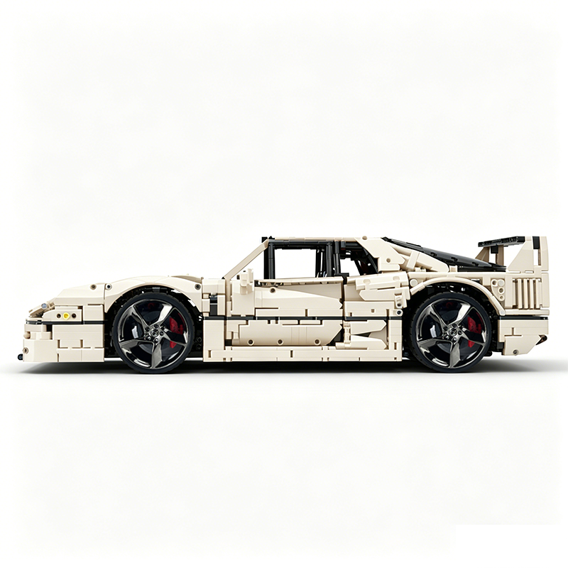 MOC-140404 1:8 Sports Car Ferrarі F40 Building Block Set 3603pcs Collectible Model Kit with Custom Wheels
