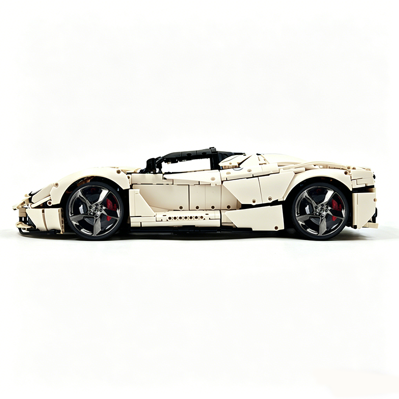 MOC-194680 1:8 Sports Car Ferrari LaFerrari Building Block Set 3636pcs Collectible Model Kit with Custom Wheels