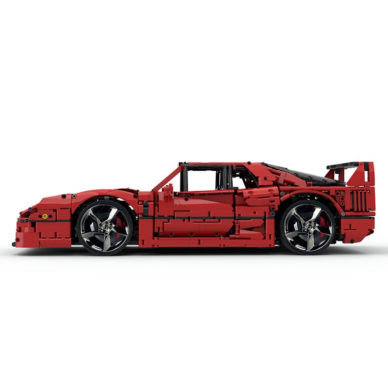 MOC-140404 1:8 Sports Car Ferrarі F40 Building Block Set 3603pcs Collectible Model Kit with Custom Wheels