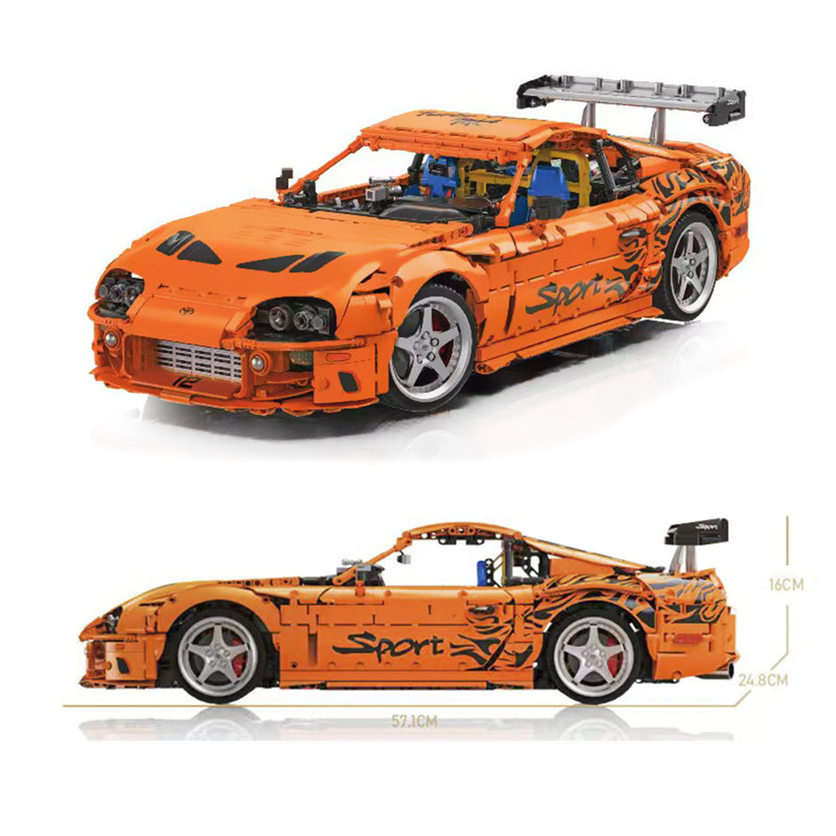 Official Licensed Toyota Supra A80 1:8 Scale Building Block Car | 4508 Pieces Ultimate Sports Car Model Kit
