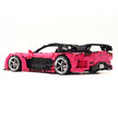 CADA-C61502 1:8 Sports Car Mazda RX-7 Custom pink Building Block Set 3304pcs Adult Collector Collectible Model Kit
