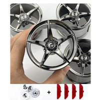 4PCS Custom electroplated building block accessories wheel set