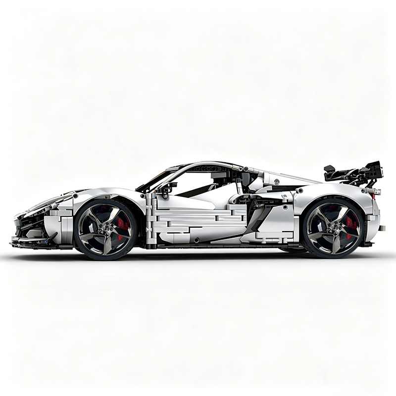 MOC-216686 1:8 Sports Car Corvette ZR1 2025 Building Block Set 3646pcs Collectible Model Kit with Custom Wheels