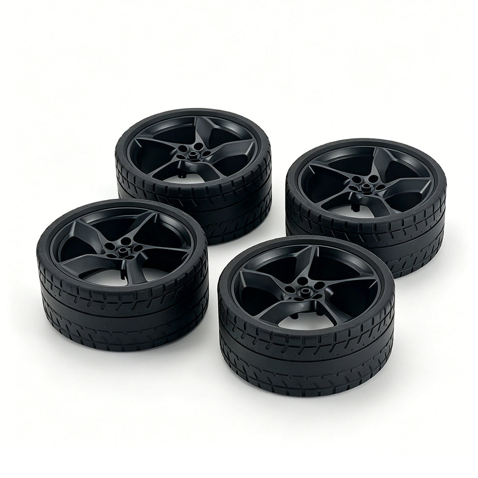 SP3 1:8 Building Block Wheel Rims 7.5×.4cm, Compatible with Technic 42172 42143 42232, 8 Colors Electroplated Series, MOC Model Car Mod Accessories