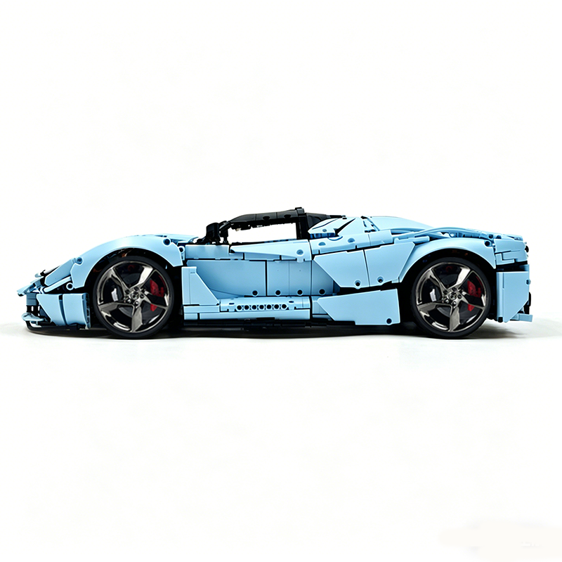 MOC-194680 1:8 Sports Car Ferrari LaFerrari Building Block Set 3636pcs Collectible Model Kit with Custom Wheels