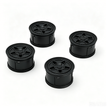 F40 Custom Wheel Rims, 1:8 Scale Building Block Wheels, Size 4.4cm x 6.5cm, Compatible with Technic 42115 42083 MOC Car Model, 4 Colors Available White/Black/Silver/Gold, Building Bricks Modification Accessories