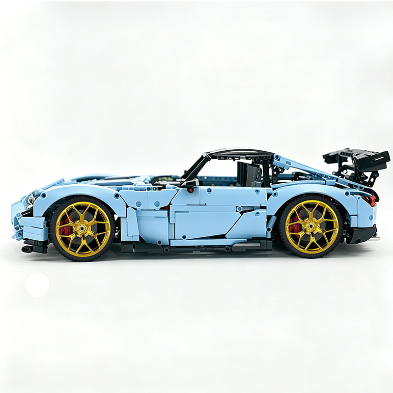 MOC-73939 1:8 Sports Car AMG GT R Black Series Building Block Set 2456 pcs Collectible Model Kit with Custom Wheels
