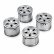 F40 Custom Wheel Rims, 1:8 Scale Building Block Wheels, Size 4.4cm x 6.5cm, Compatible with Technic 42115 42083 MOC Car Model, 4 Colors Available White/Black/Silver/Gold, Building Bricks Modification Accessories