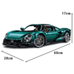 GULY-10621 1:8 Sports Car Alfa Romeo Chrome Version Building Block Set 4208pcs Adult Collector Collectible Model Kit