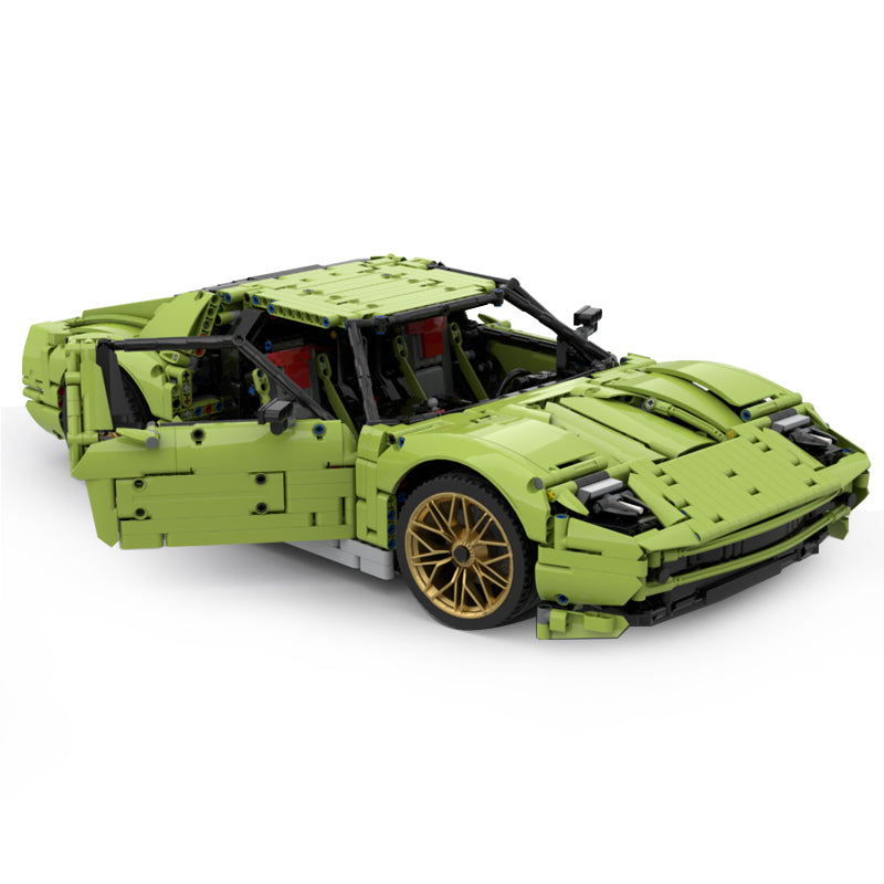 MOC-119000 1:8 Sports Car Lamborghini Miura Concept Building Block Set 3435pcs Collectible Model Kit with Custom Wheels