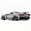 TGL-T5042 1:8 Sports Car Ford GT Custom Electroplated Silver Building Block Set 3056pcs Adult Collector Collectible Model Kit