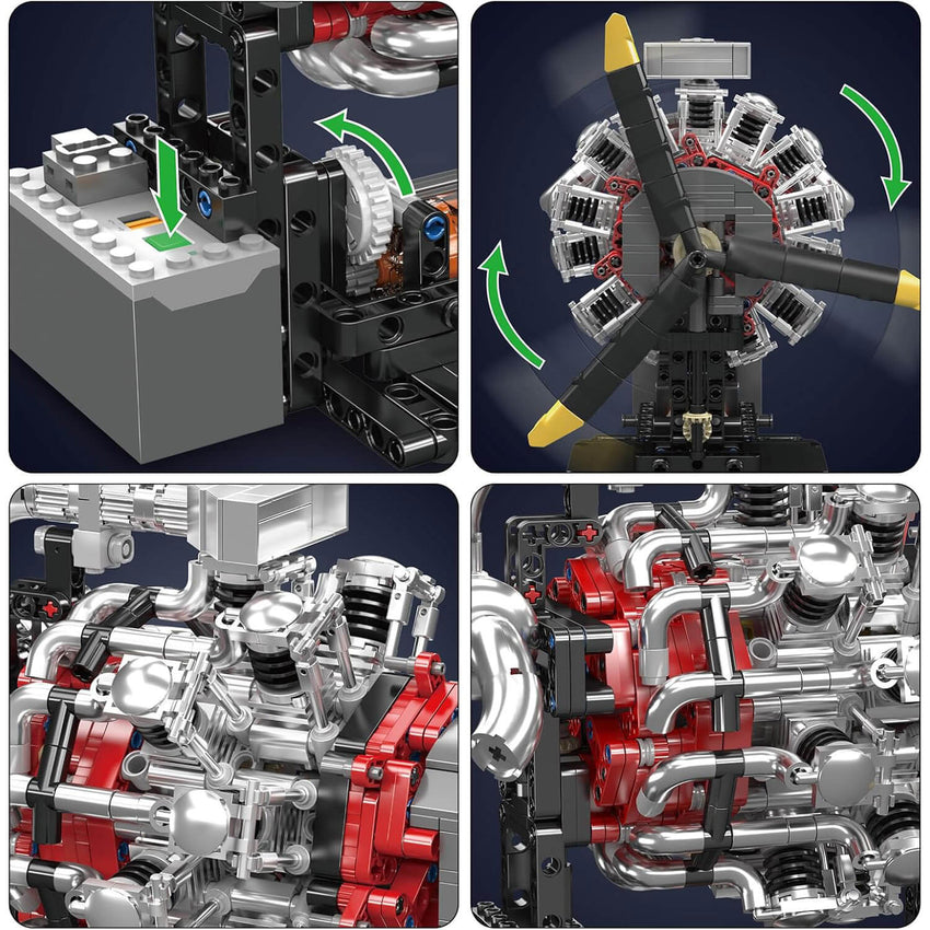 Motorised Radial Aircraft Engine 1146pcs