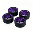 SP3 1:8 Building Block Wheel Rims 7.5×.4cm, Compatible with Technic 42172 42143 42232, 8 Colors Electroplated Series, MOC Model Car Mod Accessories