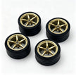 MOC Building Block 6# Wheel Rims 6.5cm Outer Diameter 4.4cm Width, 1:8 Scale Technic Car Replacement Parts Compatible with 42115 42083, 6 Colors, Rims Only or Rims + Tires Combo