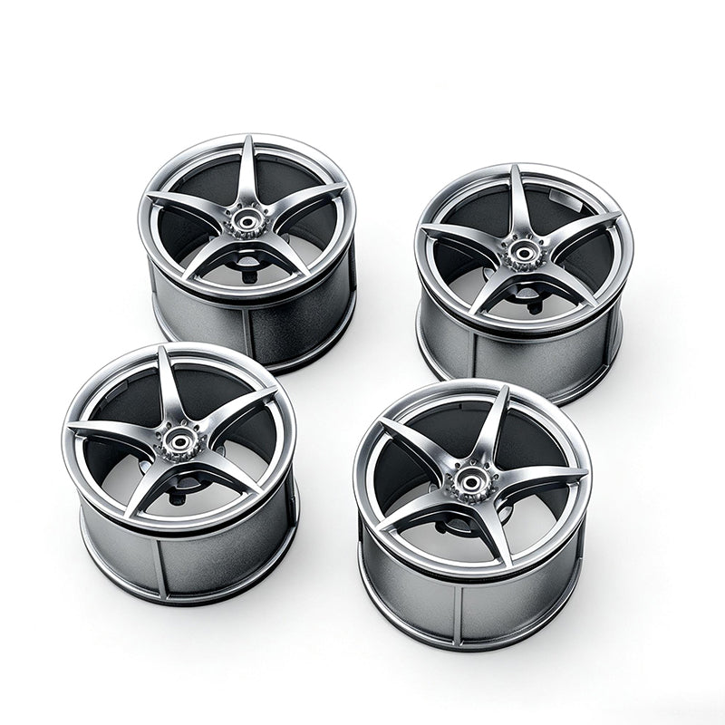 MOC Building Block 6# Wheel Rims 6.5cm Outer Diameter 4.4cm Width, 1:8 Scale Technic Car Replacement Parts Compatible with 42115 42083, 6 Colors, Rims Only or Rims + Tires Combo