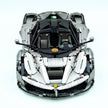 CADA-C61505 1:8 Sports Car LaFerrari Custom Silver Building Block Set 4739pcs Adult Collector Collectible Model Kit